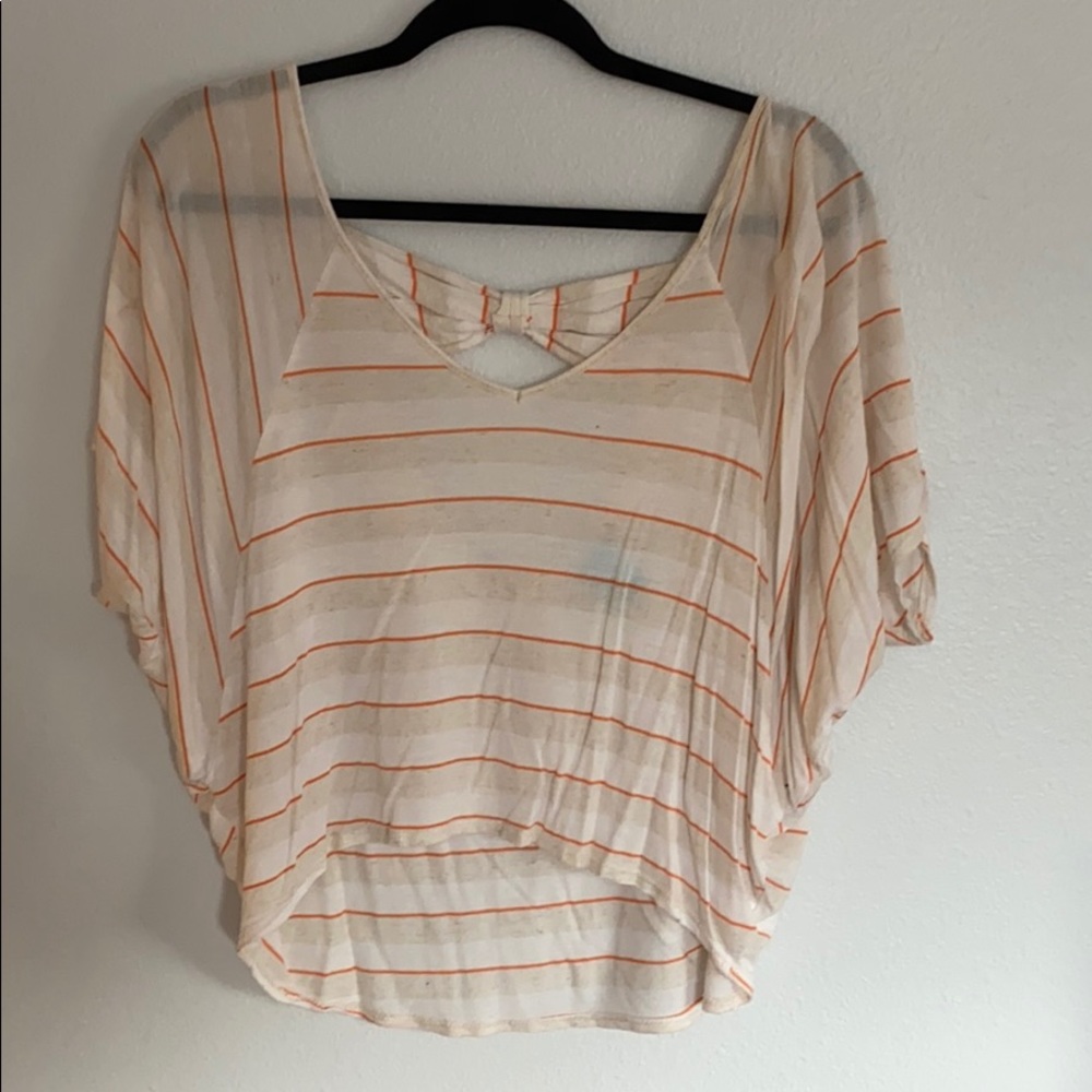 Stripped top with open back